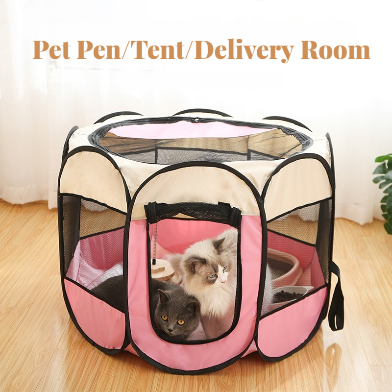 Portable Folding Tent Dog House Octagonal Cage For Cat Tent Playpen Puppy  Kennel Easy Operation Fence Outdoor Big Dogs House Lazada