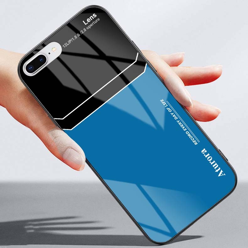 Ốp lưng iρhone 7, 8, 7 plus, 8 plus mặt lưng kính cường lực sáng bóng