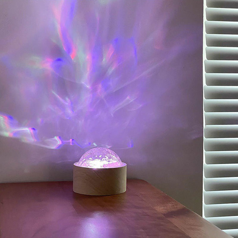 YONUO Light and shadow table lamp rotating water pattern lamp night light projection aurora flame bedside atmosphere lamp bedroom gift