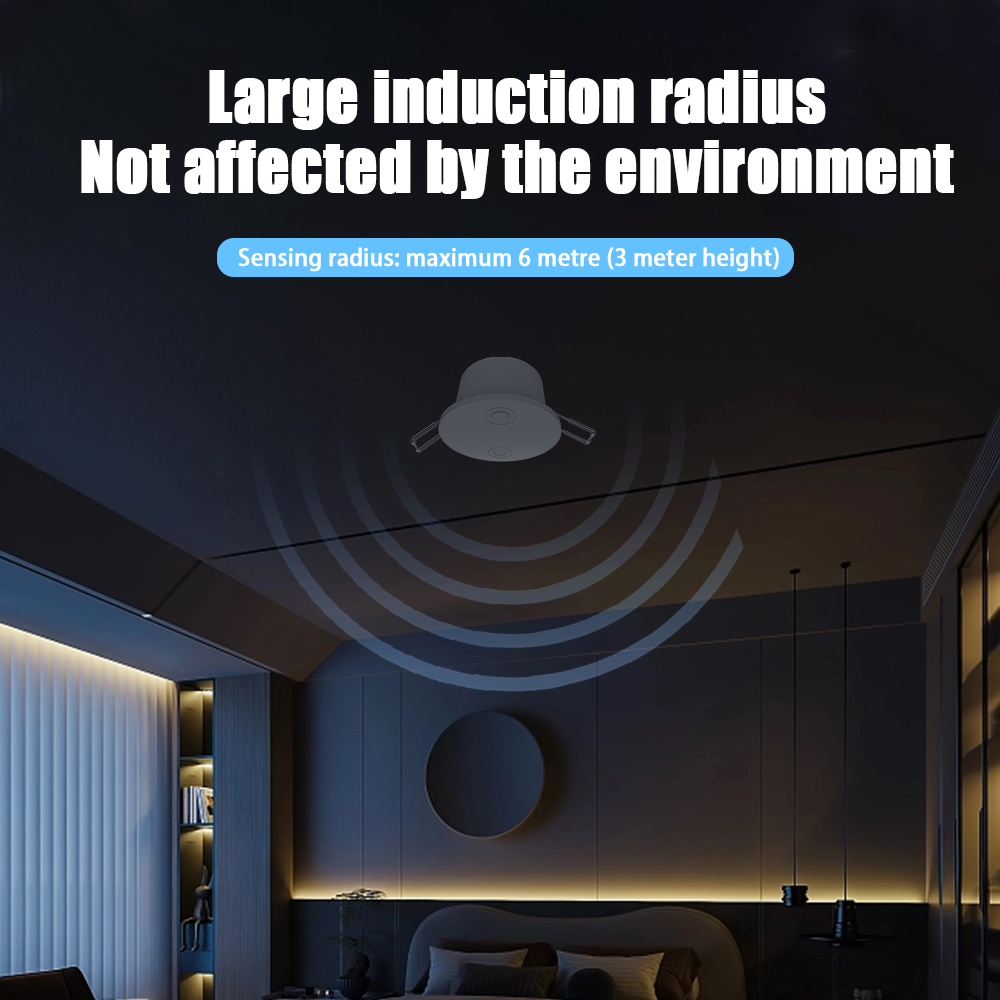 Bitterorangetgd【Ship within 24 hours】EWelink ZigBee 5.8G Smart Human Presence Detector MmWave Detection Sensor Motion Sensor For Home Security And Energy Savings