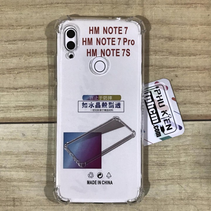 Ốp lưng Xiaomi Redmi Note 7 - Note 7 Pro dẻo Trong suốt Chống sốc