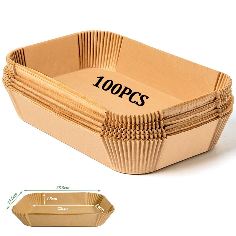Disposable Air Fryer Paper Non-Stick Kitchen Baking Airfryer Mat Oilproof Micro-Wave Barbecue Pad Baking Paper Liner Essories