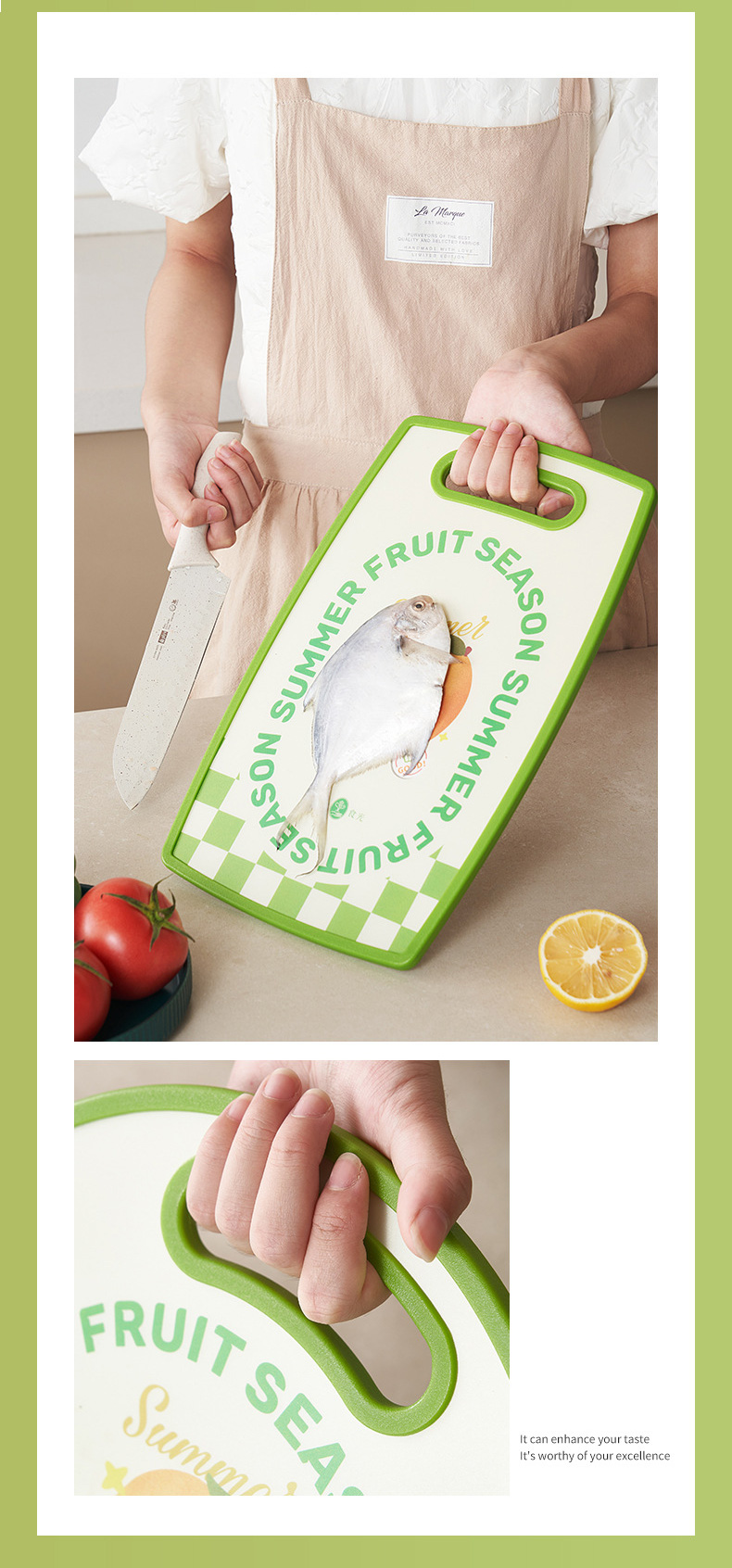 cutting board, food grade plastic chopping board, kitchen antibacterial and mildew-proof double-sided cutting board, cutting board