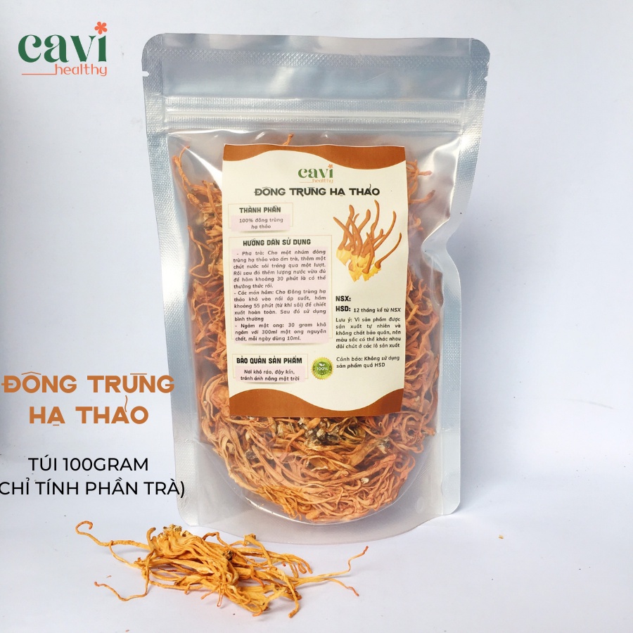 Đông trùng hạ thảo 100gr sấy khô cao cấp bồi bổ cơ thể, nấm đông trùng