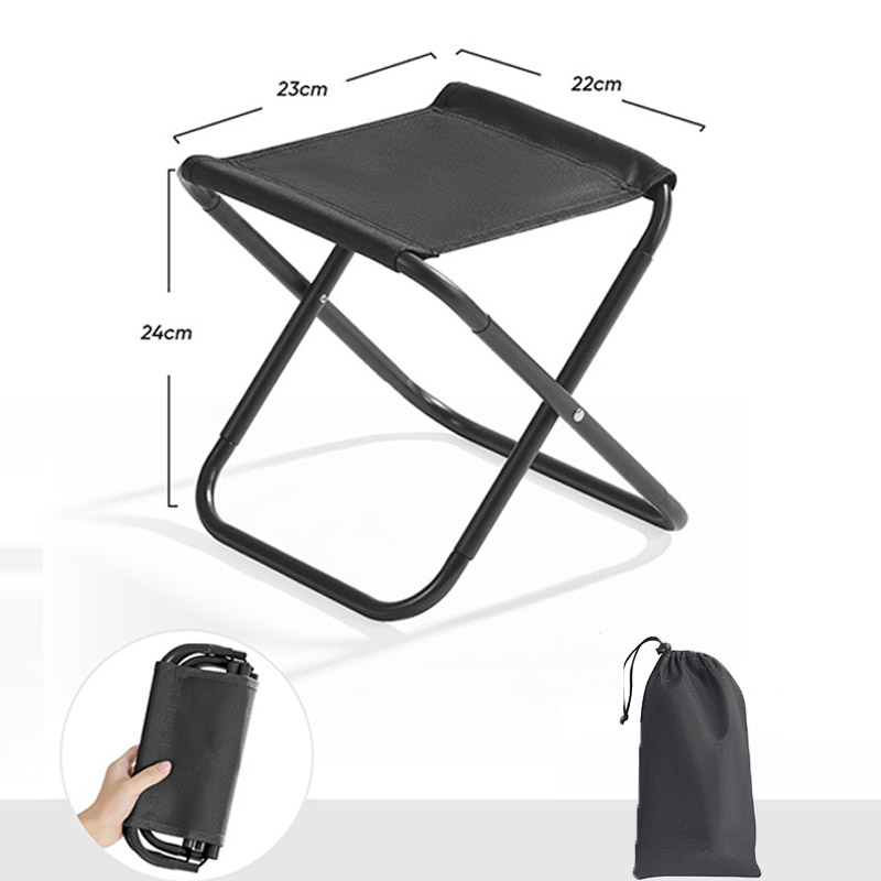 Outdoor portable folding chair, camping ultra-light and convenient storage stool