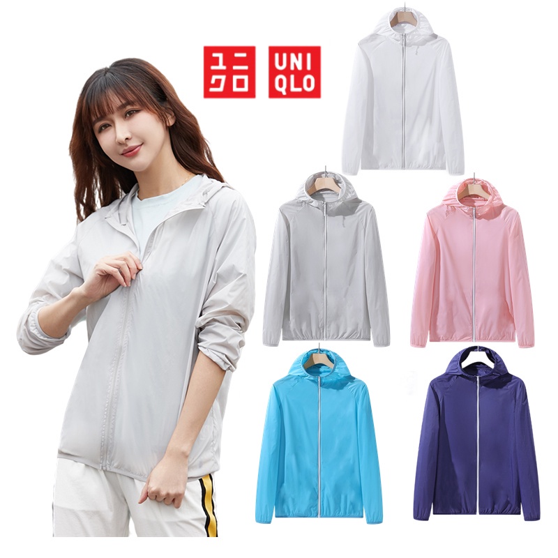 Ready Stock】【2023 New】Ready Stock！Uniqlo Women Jacket Airism UV Protection  UPF 50+ Mesh Long Sleeve Full Zip Hoodie Outdoor Jacket