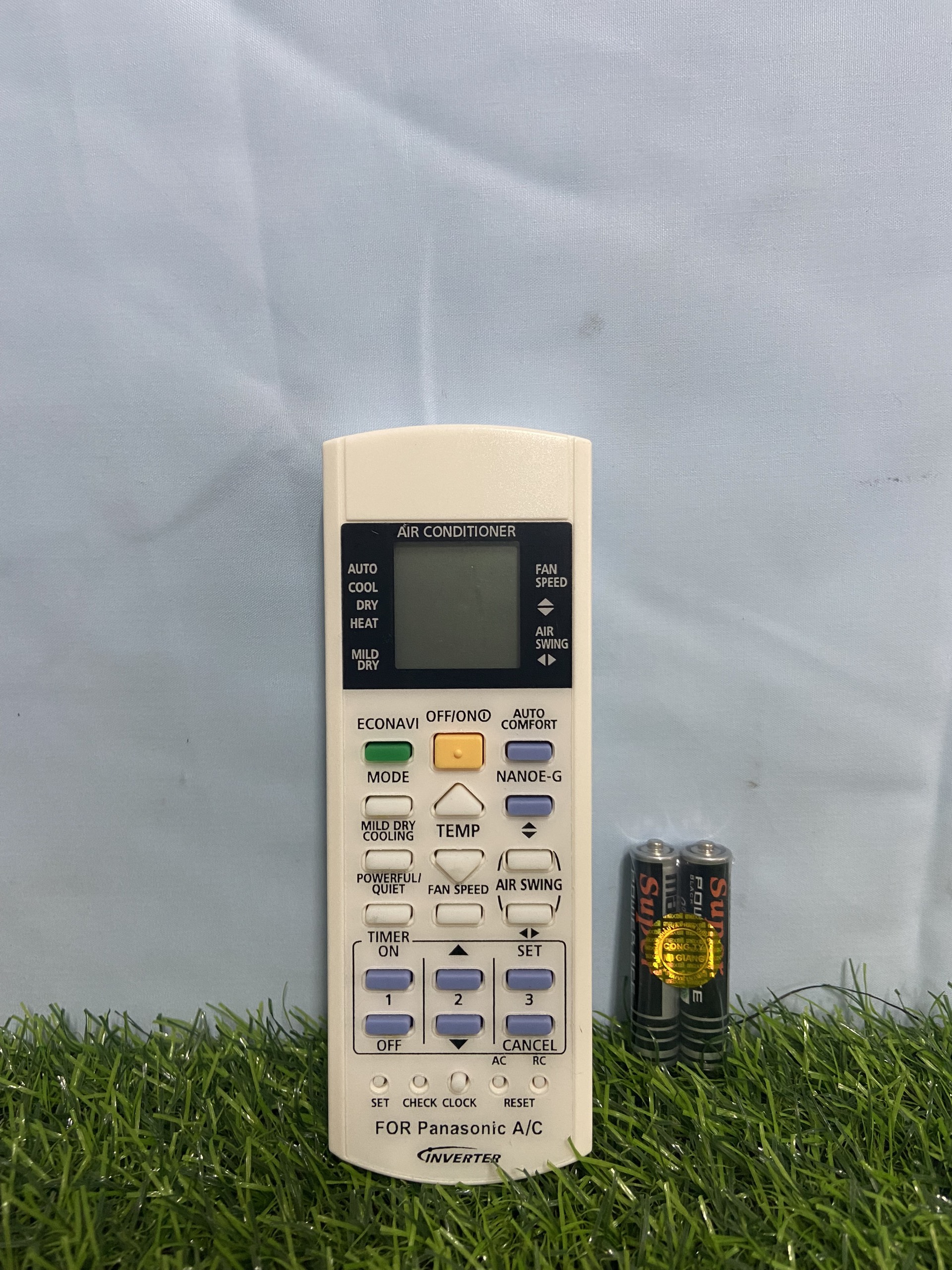 Remote ML Panasonic Inverter 2 chiều . Điều khiển máy lạnh . Tặng 2 viên pin