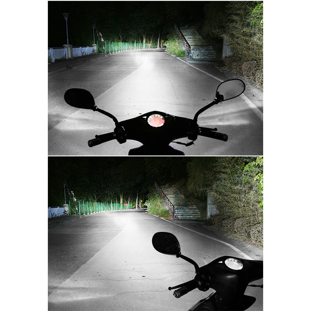 【URTrust】 LED Light Motorcycle Headlight Two-color Super Bright For Motorcycle H4 H6