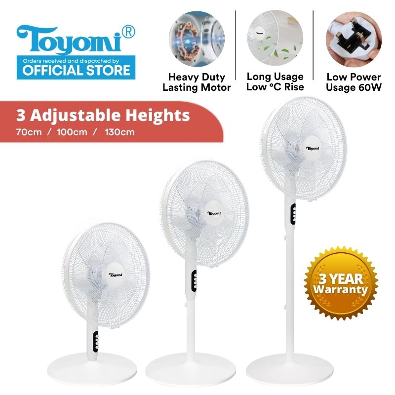 TOYOMI 16” 3-in-1 Adjustable Stand Fan FS 4076 Lazada Singapore