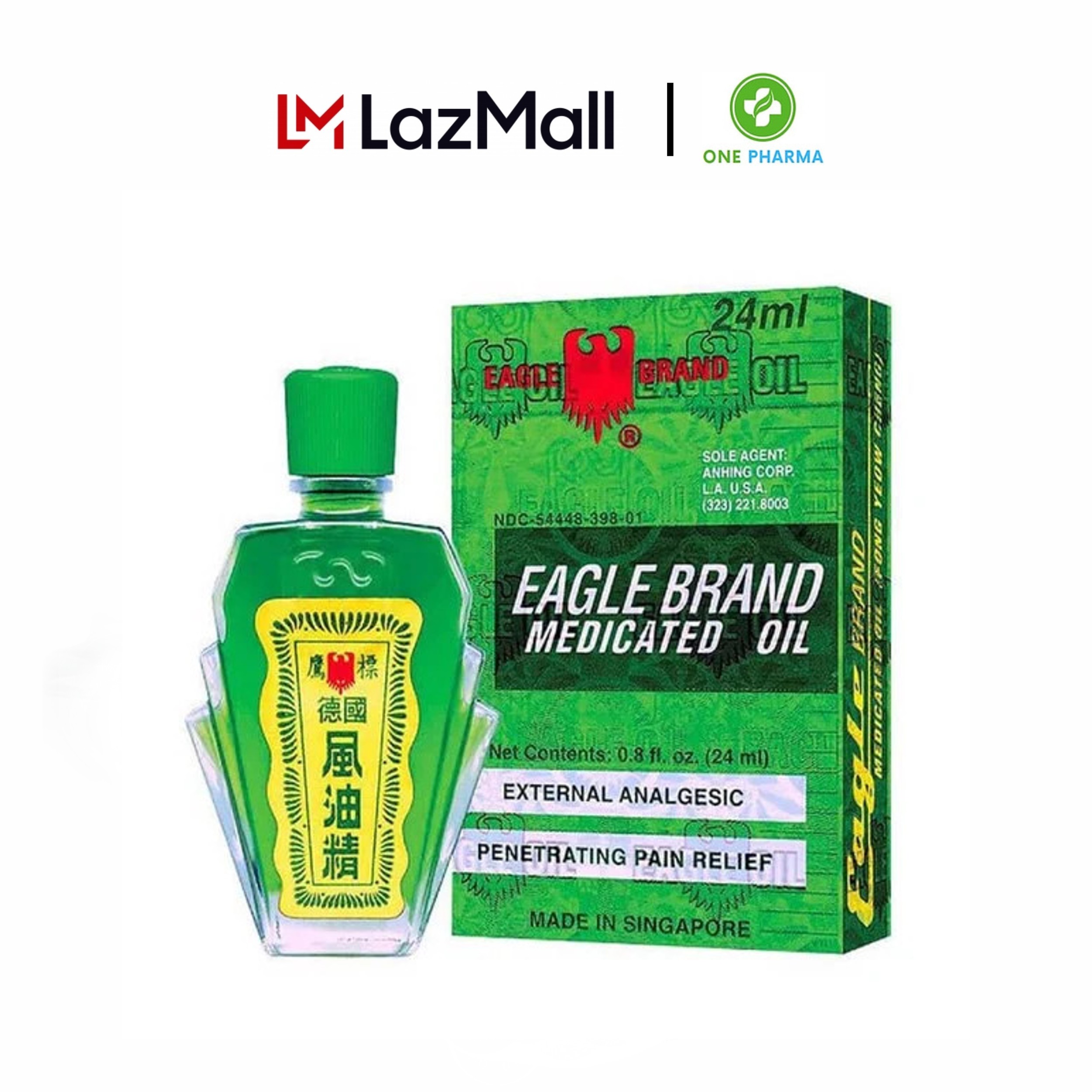 Dầu Gió Xanh Mỹ Eagle Brand Medicated Oil 24ml (Mẫu có logo 2 nắp) thumbnail