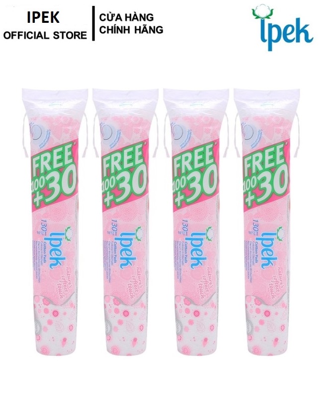 Combo 4 bông tẩy trang ipek 130 miếng ( 4 x130 miếng)
