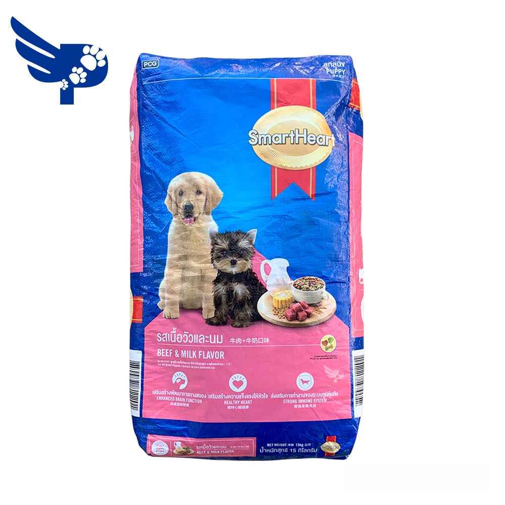 SmartHeart for Puppies of All Breeds 15kg Beef & Milk Flavor Smart Heart Dog Dry Food