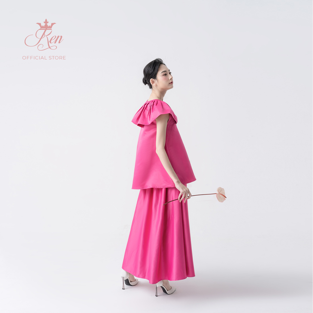 REN BY TEE - Chân Váy Dài Dáng Xòe Vải Tafta