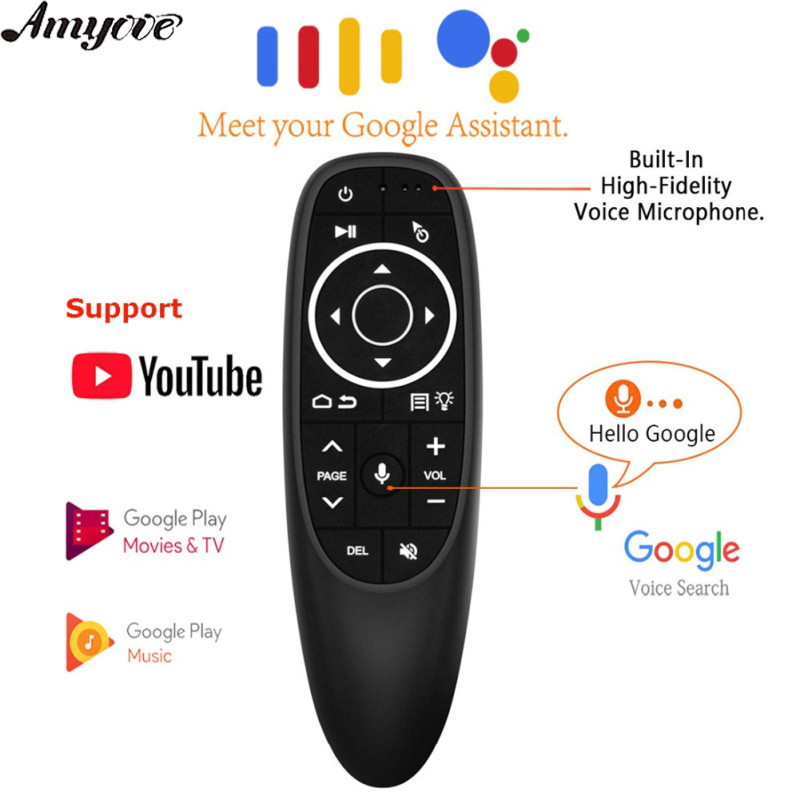 Smart Voice Remote Control Wireless Air Fly Mouse 2.4g G10 G10s Pro Gyroscope Ir Learning Compatible For Android Tv Box