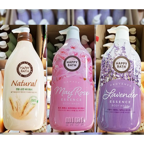 Sữa tắm hương nước hoa HAPPY BATH hoa Lúa Mạch Mộc Lan Bông Gòn Oải Hương Hoa Hồng 900g thumbnail