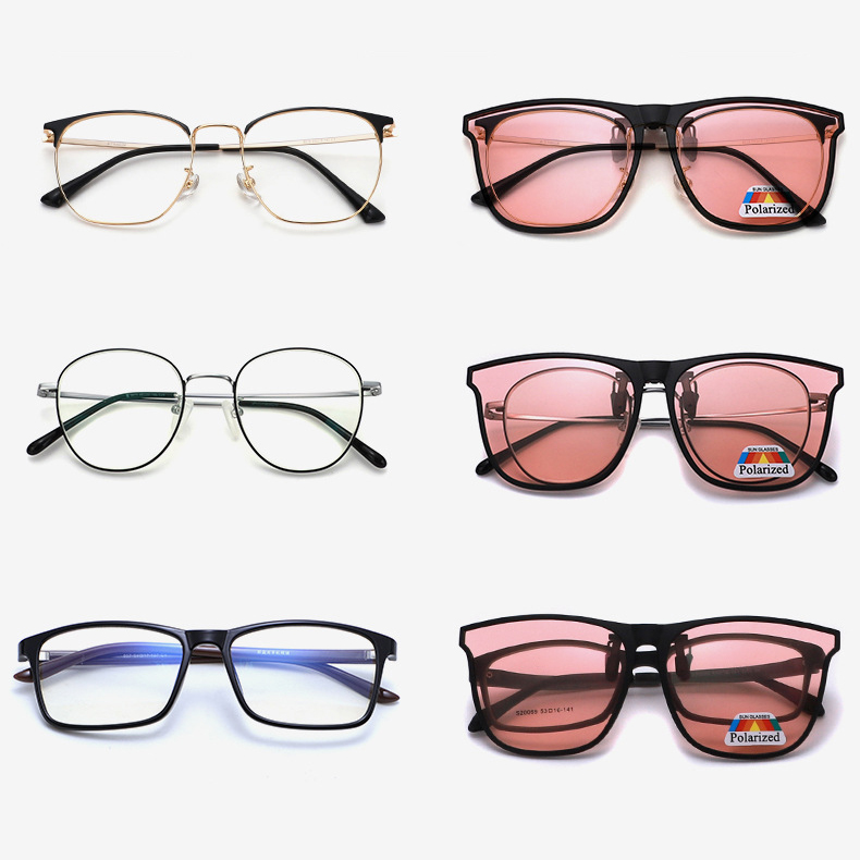 Kẹp kính râm vuông lớn phân cực Polarized có viền [ Tặng kèm hộp - có sẵn ]