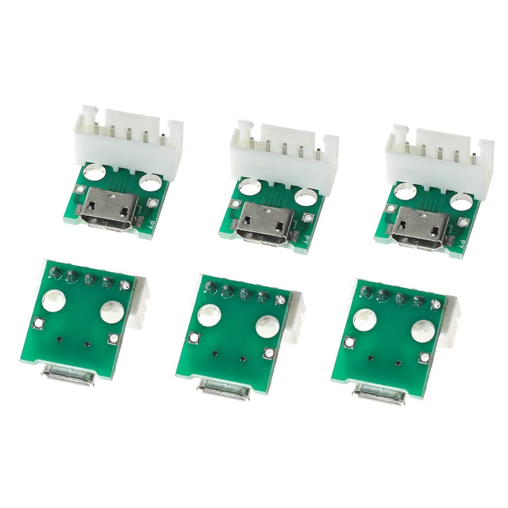 10PCS MICRO to DIP 5P PCB MICRO PCB Test board USB Female 2.54mm