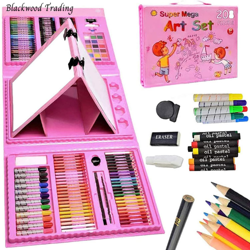 Best Seller ART SET Coloring Material Tools for Kids Drawing  Art Coloring Set Painting Art Set Art Pen Set Coloring Board 