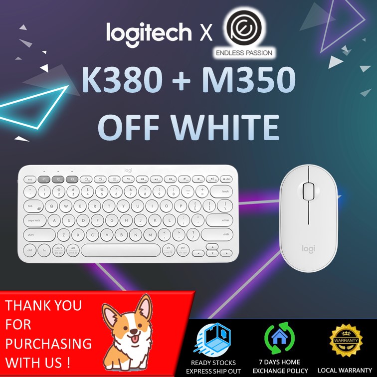 Logitech K380 Bluetooth Keyboard And M350 Pebble Mouse Bundle Lazada Singapore