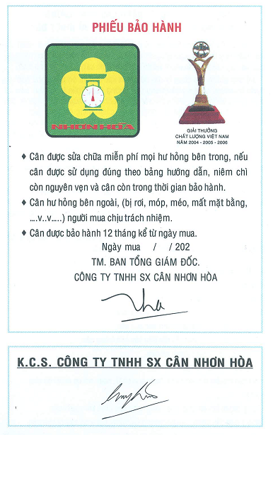 Cân Nhơn Hòa 2 Kg