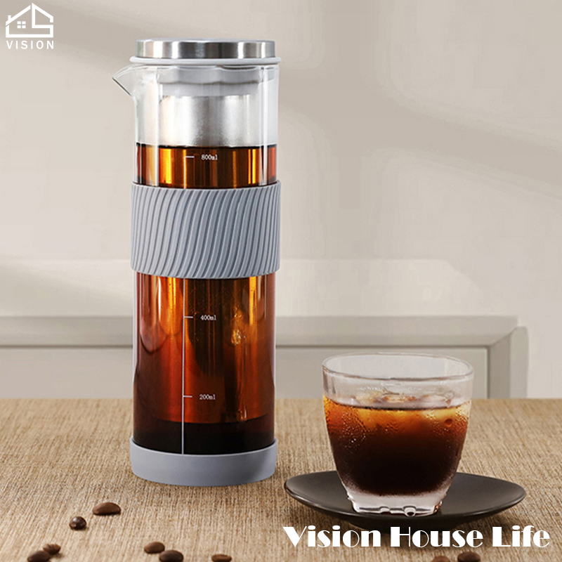 Tầm Nhìn 800Ml Cà Phê thức uống pha lạnh Nồi Được Xây Dựng Trong Lọc Di Động Lạnh Làm nguội Pha Nồi phích điện pha trà Lạnh Bình cà phê Lọc thức uống pha lạnh Nhà Sản Xuất Đồ Dùng Uống