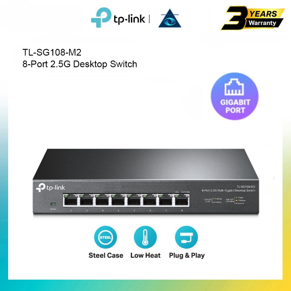 TP-Link TL-SG105-M2 TL-SG108-M2 5-Port 8-Port 2.5G Desktop Switch | Lazada