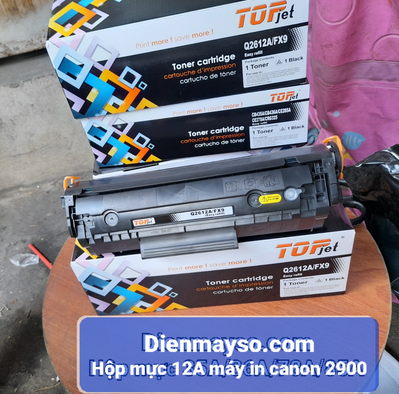 Hộp Mực in Canon 2900, 3000, HP 1010, 1012, 1015, 1018, 1022, 1022NW, 1020, 3015, 3020, 3030, 3052, 3055, 1005, Mực mới nguyên siêu