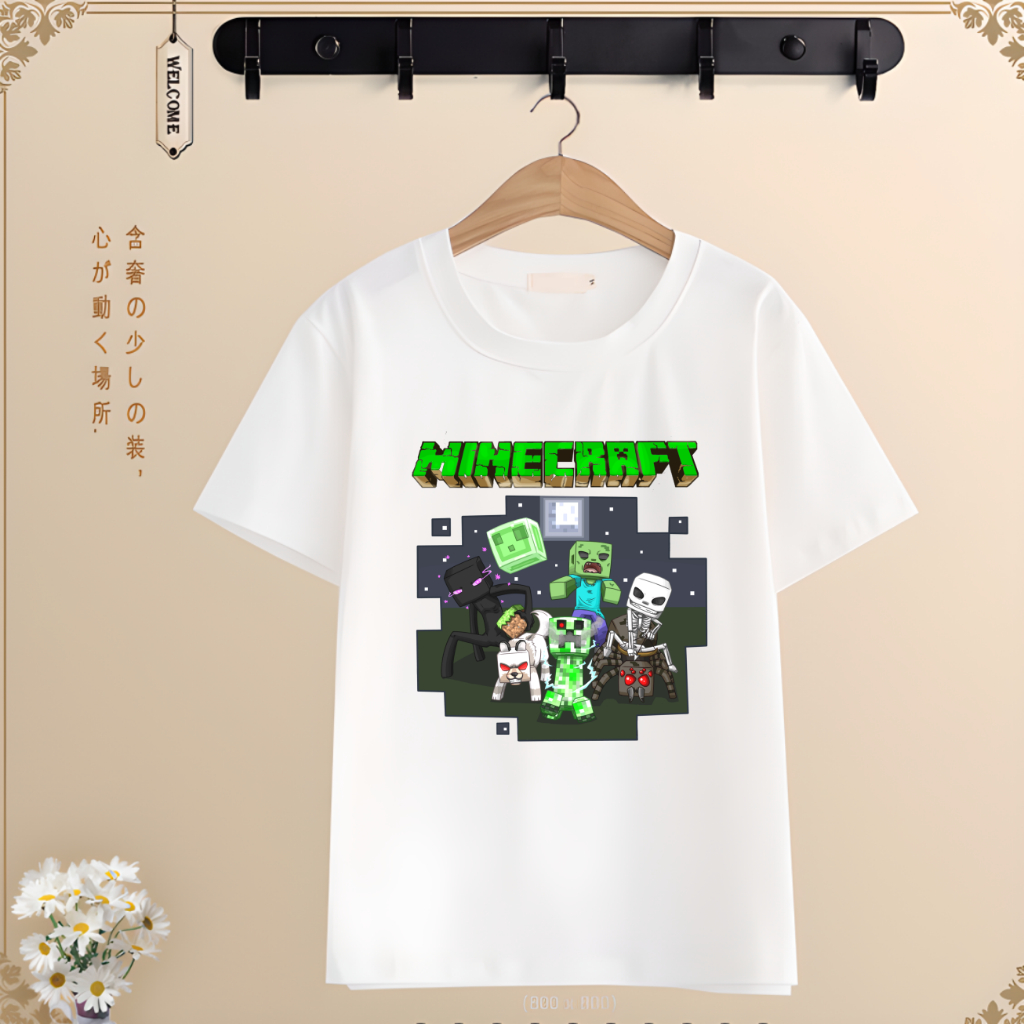 Áo thun 3D Minecraft cho bé trai bé gái