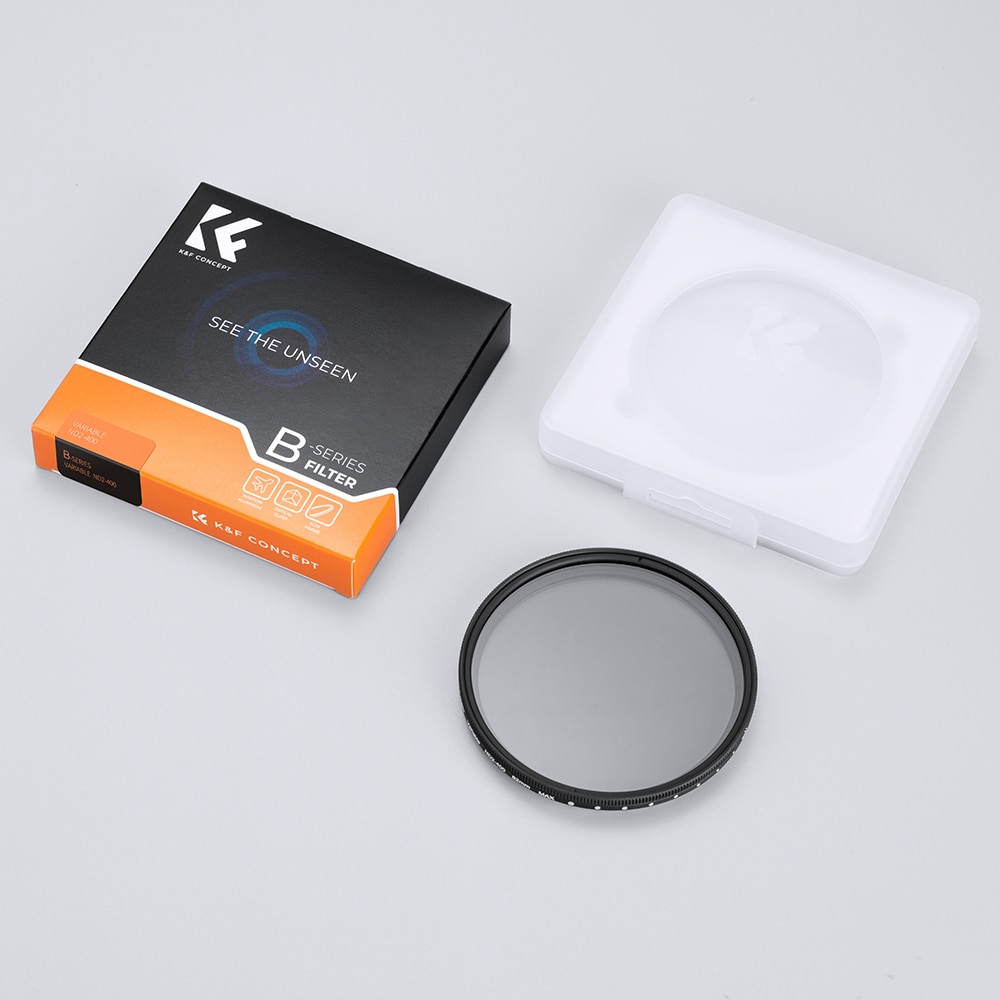 K&F Concept ND2-ND400 ND Filter Variable Neutral Density Filter 37/40.5/43/46/49/52/55/58/62/67/72/77/82mm For Camera Lens