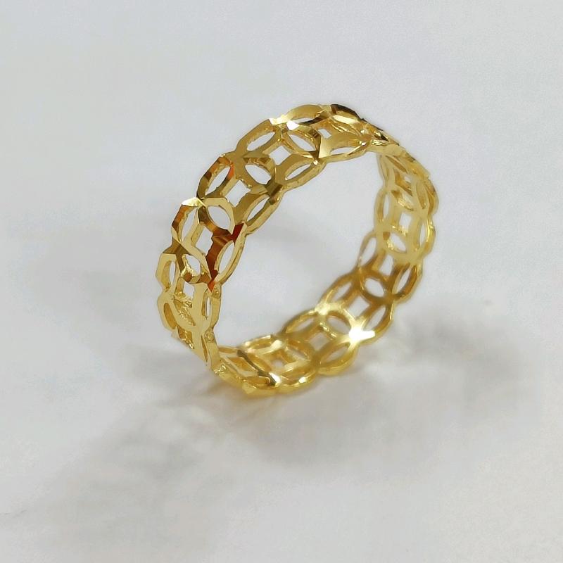 Nhẫn kim tiền đồng 1 hàng
