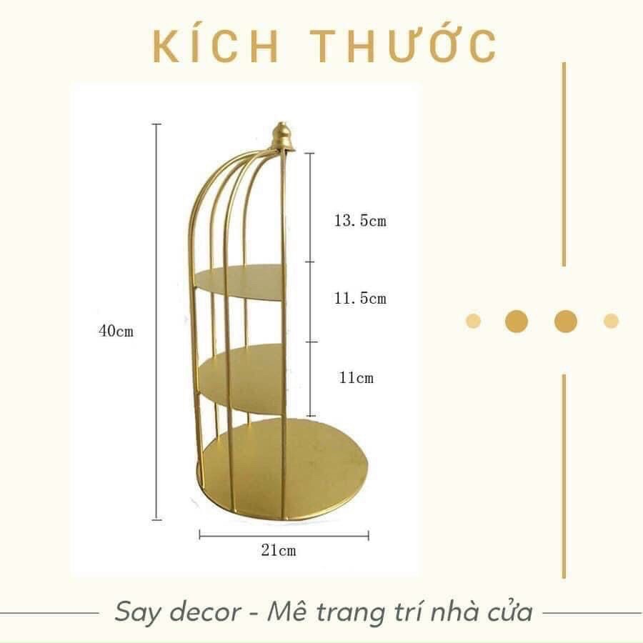 kệ mỹ phẩm,kệ lồng chim 3 tầng