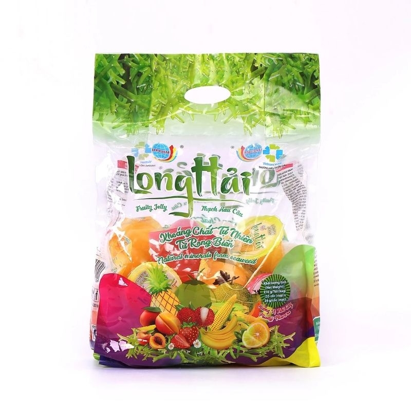 Thạch Rau Câu Long Hải Đủ Vị ( Gói 910g &416g)