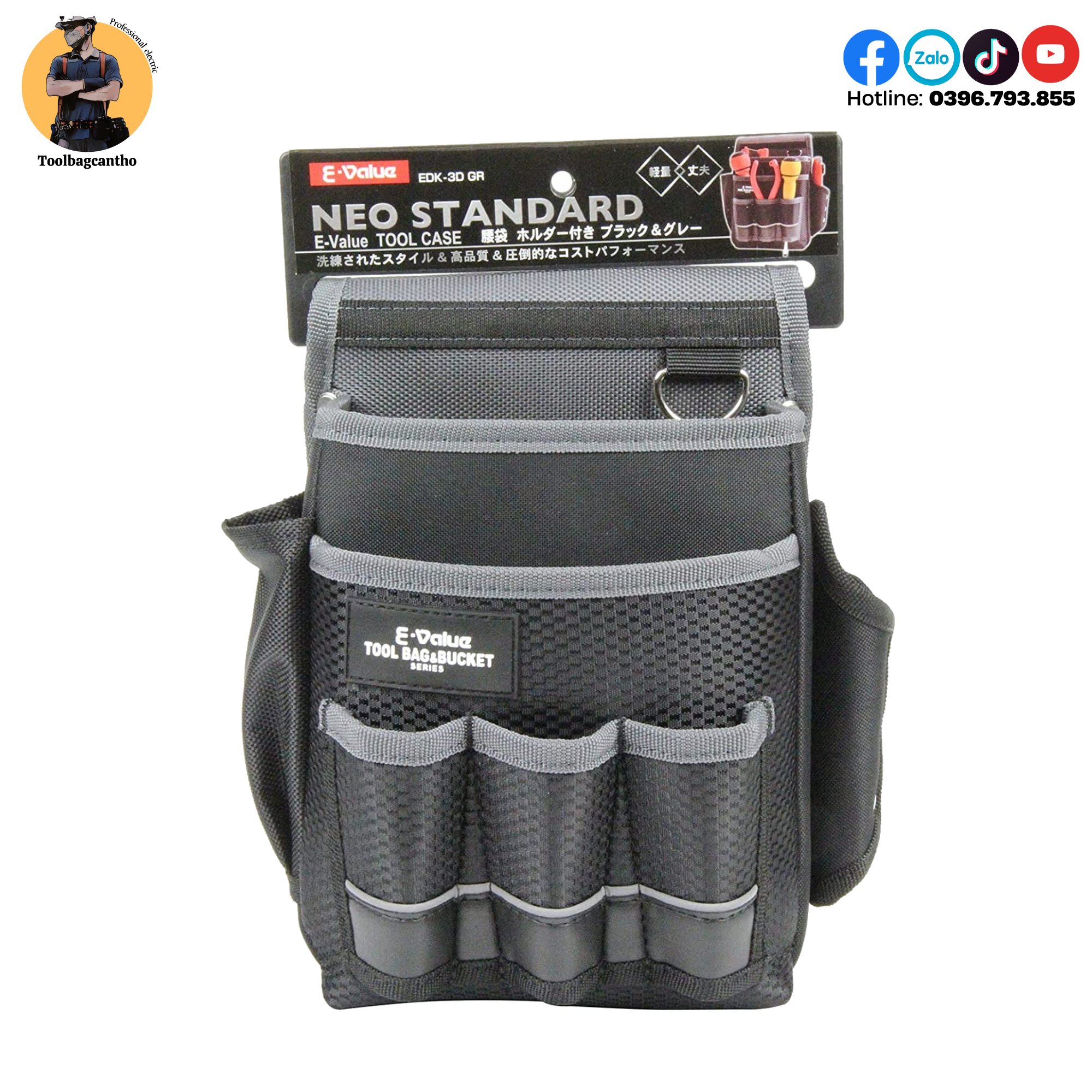 Túi đeo đồ nghề e-value edk-3d gr
