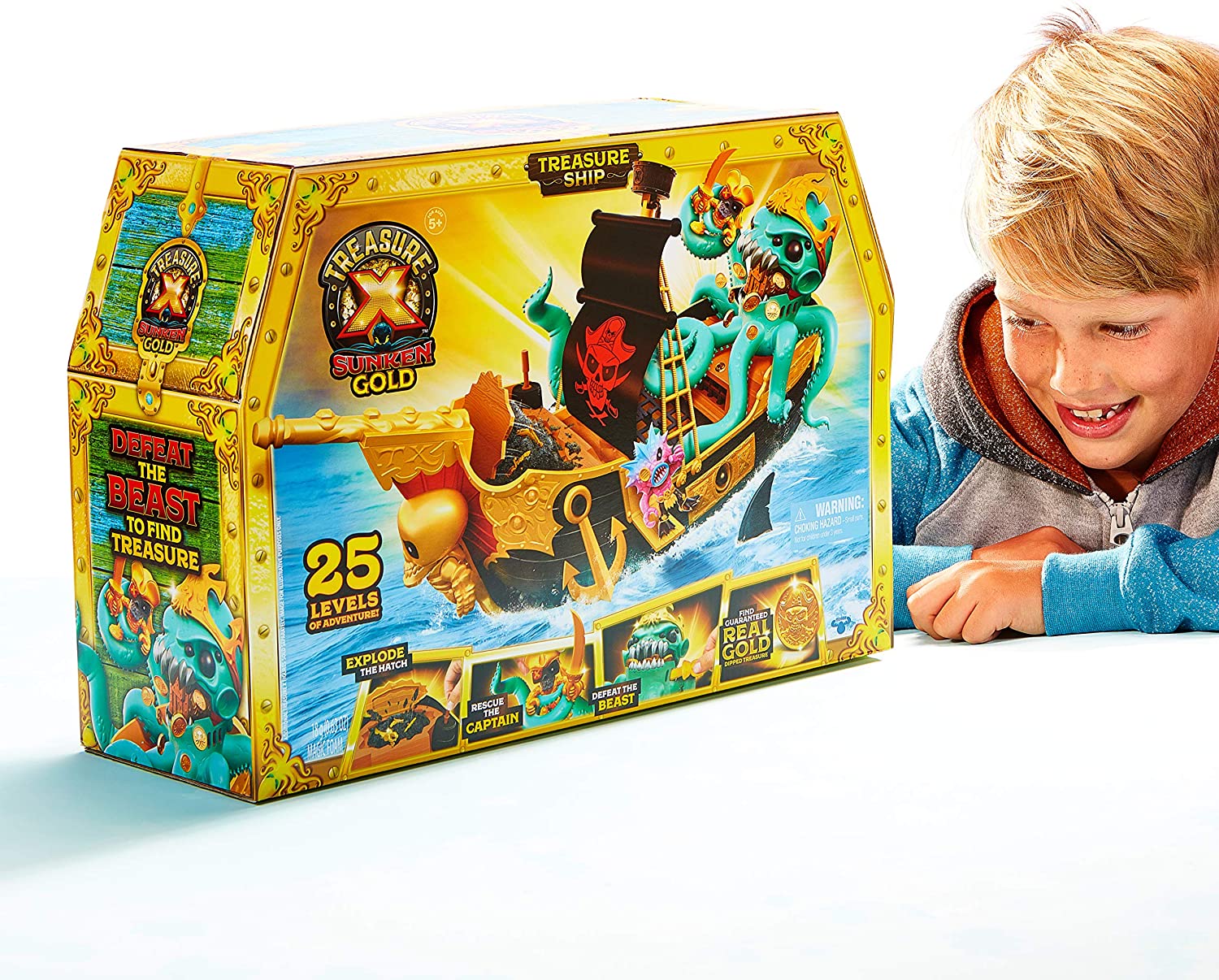READY STOCK} Treasure X Sunken Gold Treasure Ship Playset