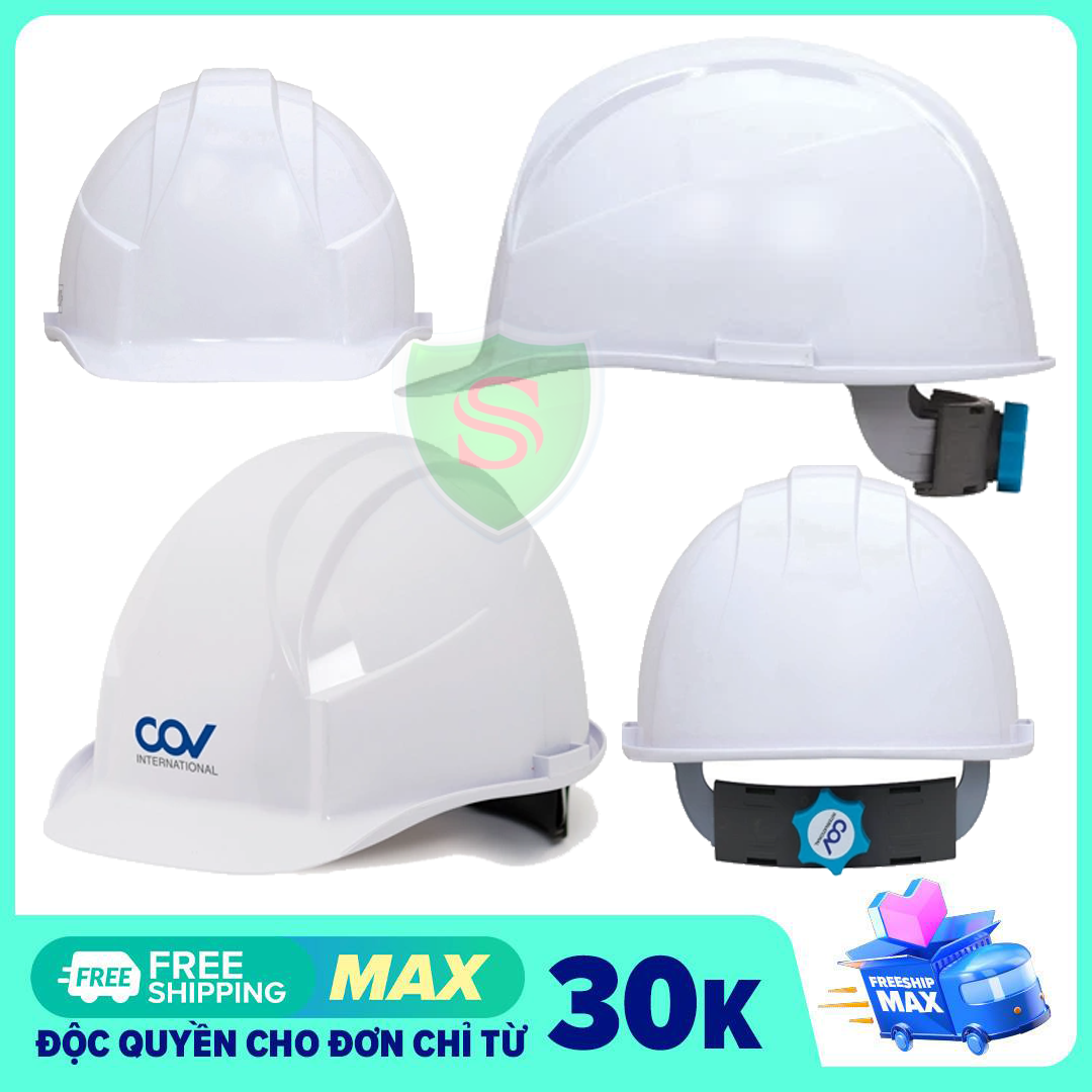 - mũ cứng bhlđ hàn quốc cov e001-2a có khe gắn thiết bị