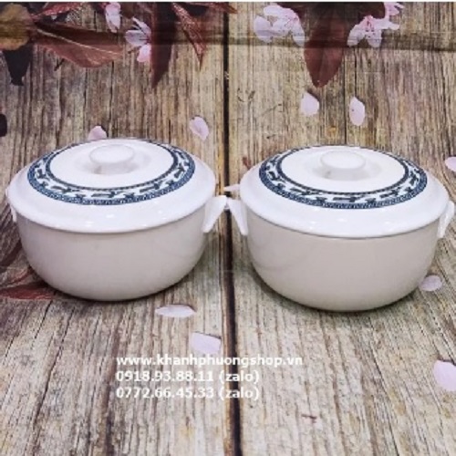 Thố sứ trắng minh long 15,18,22cm - thố sứ trắng minh long