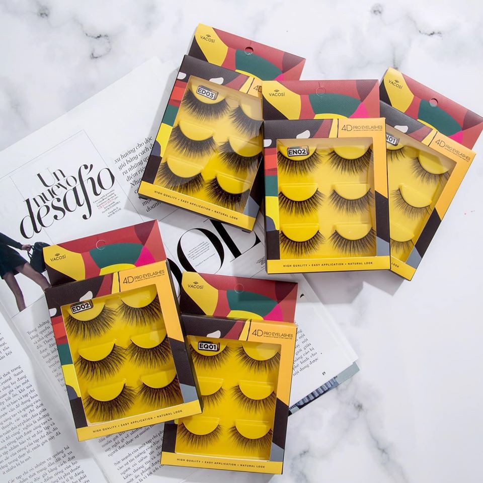 [HCM] Hộp 3 Cặp Lông Mi Giả Vacosi 4D Pro Eyelash