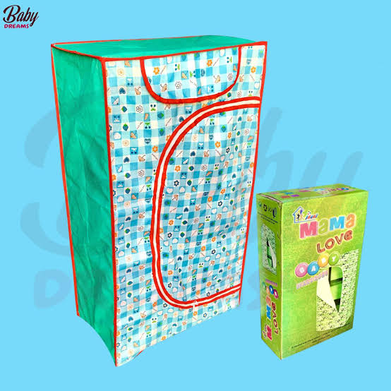 Mama Love 3 Shelves Folding Wardrobe Almari For Kids. 