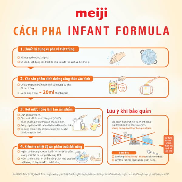 Sữa Bột Meiji Nhập Khẩu Số 0 Lon 800g