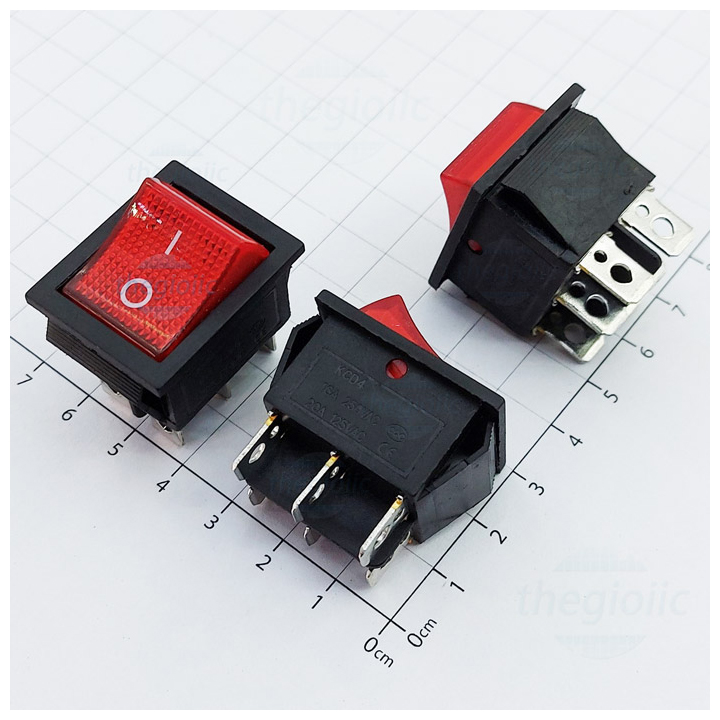 Công Tắc Bập Bênh KCD4 - 16A/250V 20A 125V 6Pin