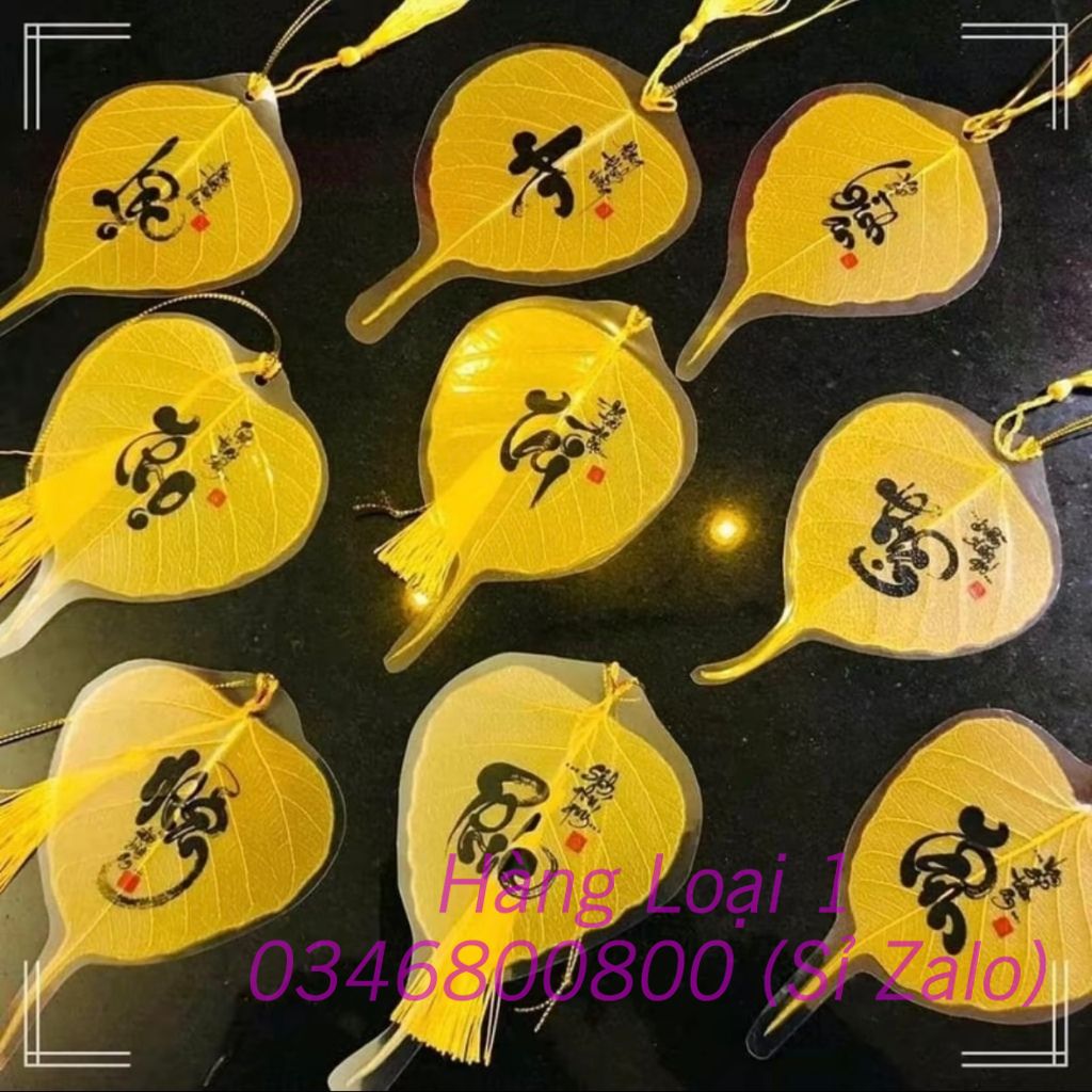 [LỘC]  Lá Bồ Đề thư pháp cầu Bình An Tài Lộc ( Xưởng Chuyên Sỉ )