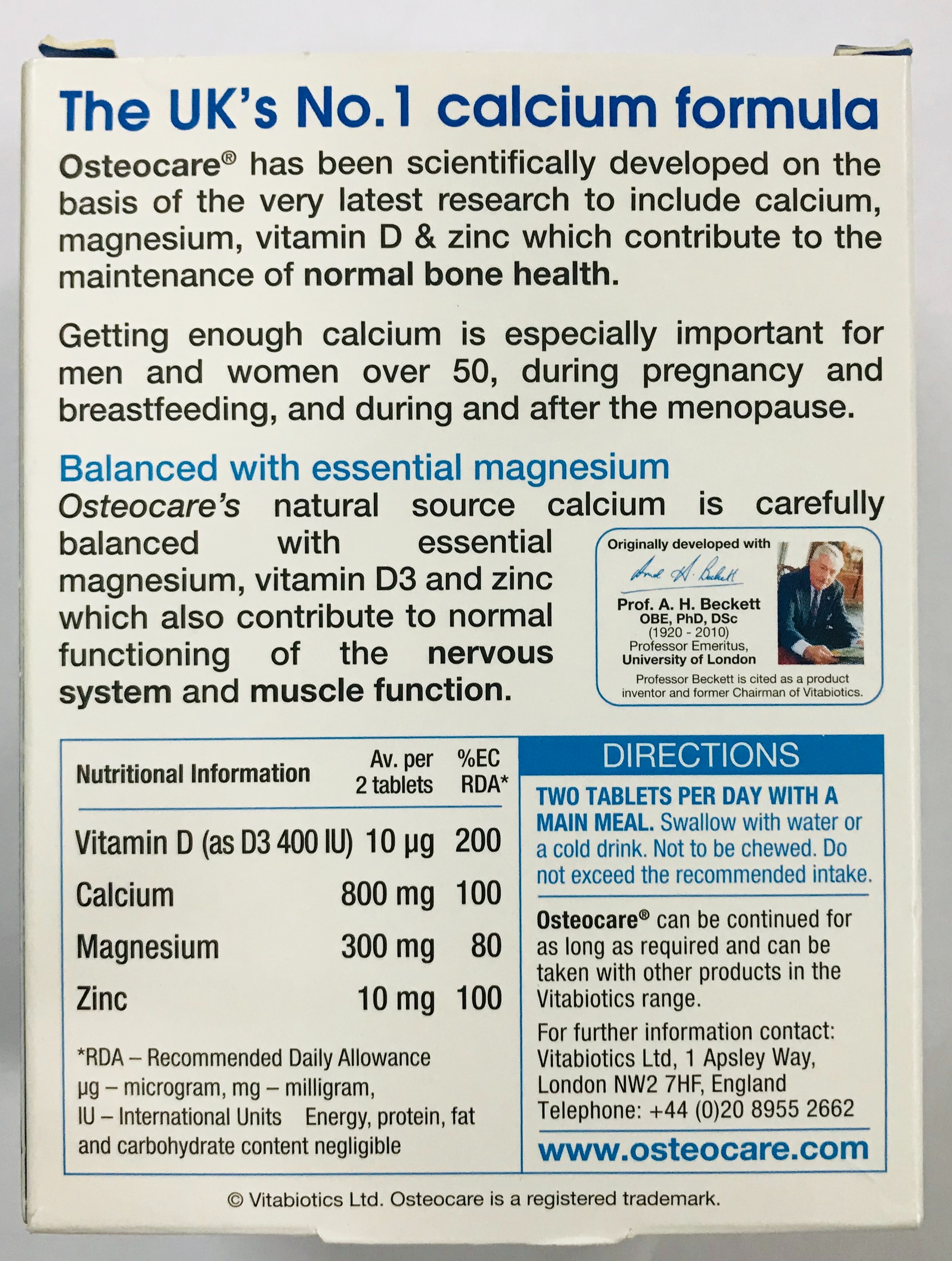 Value Buy Osteocare Calcium Tablets 90 S X3 Lazada Singapore