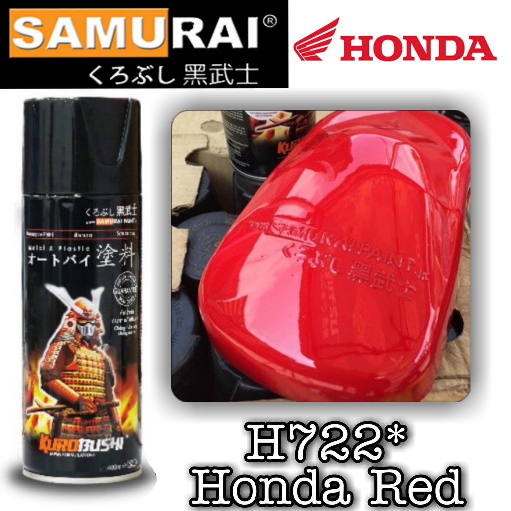Sơn Xịt Samurai màu đỏ H722 400ml có vòi phun chống chảy khô nhanh màu đẹp