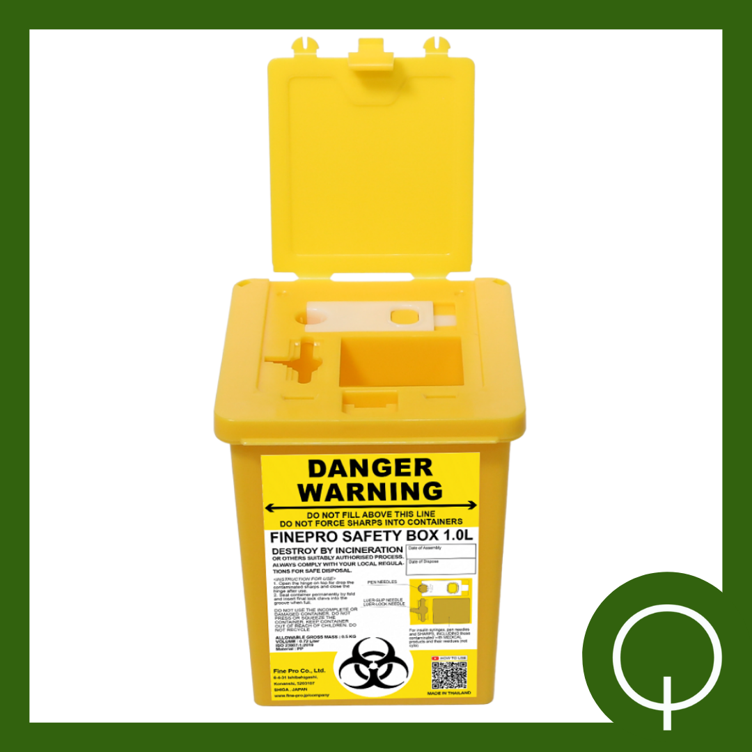 Sharps Disposal Container for Needles, Impact and Puncture Proof