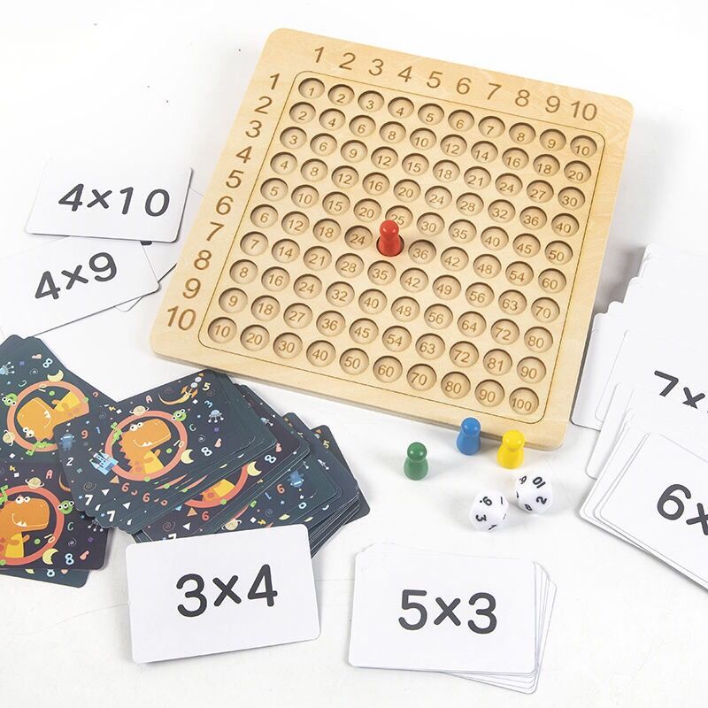 Montessori Multiplication Addition Board Game Kids Learning Educational Toys Math Counting Board Interactive Thinking Game Toys