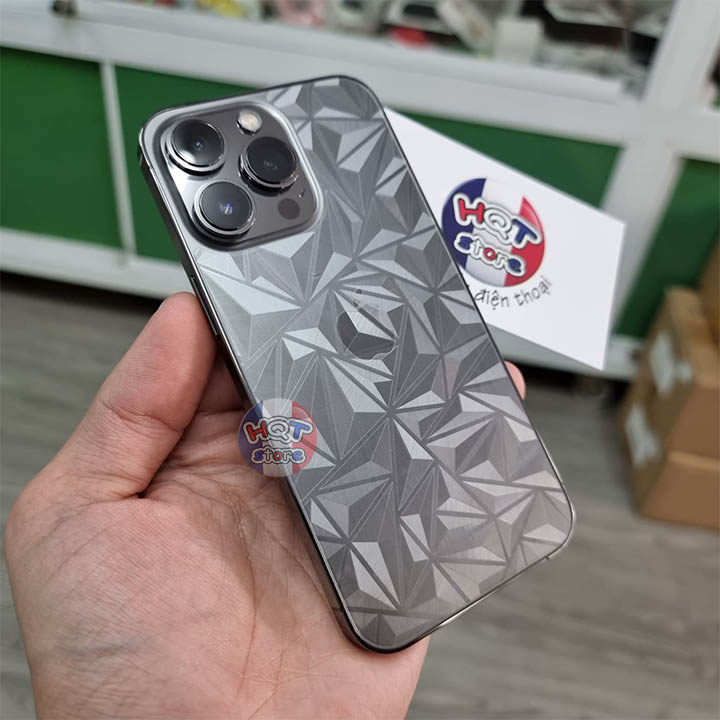 Miếng dán mặt lưng 3D vân kim cương Iphone 13 Pro Max / 13 Pro