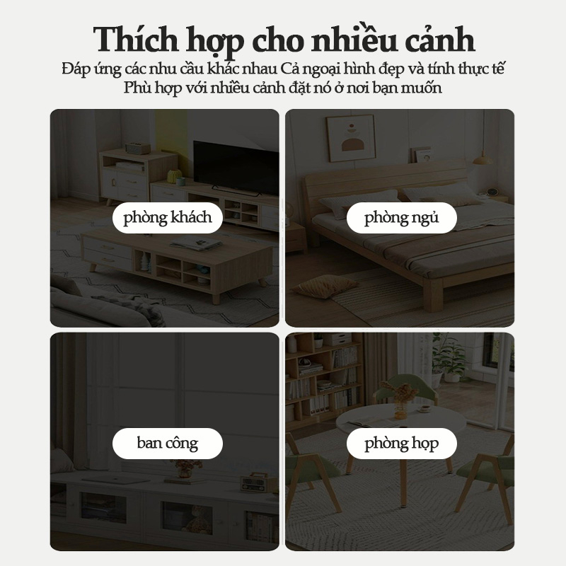 BOHO Bàn trà sofa hình tròn, nhiều kích thước và chiều cao