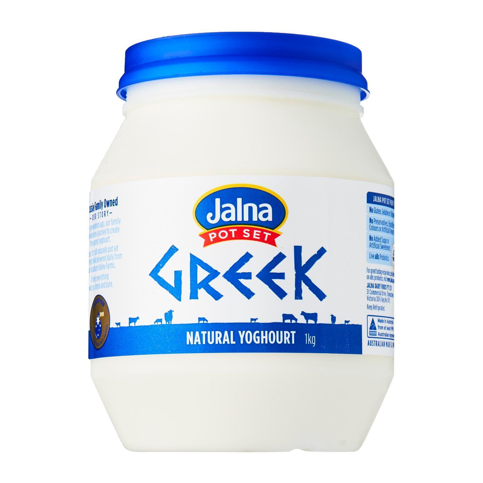 Jalna Pot Set Greek Natural Yoghurt 1KG Lazada Singapore