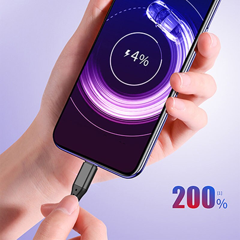 Three-In-One Data Cable Accessories 66W Fast Charging for Android Type-C for Iphone Weave Mobile Phone Fast Charging Cables