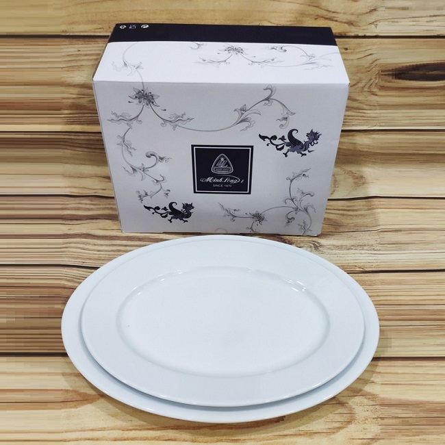 Dĩa hột xoài lòng sâu sứ Minh Long - dĩa hột xoài lòng sâu